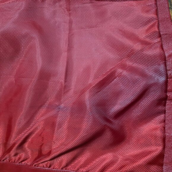 Phase Two Red Leather Ladies Long Coat - Picture 10 of 10